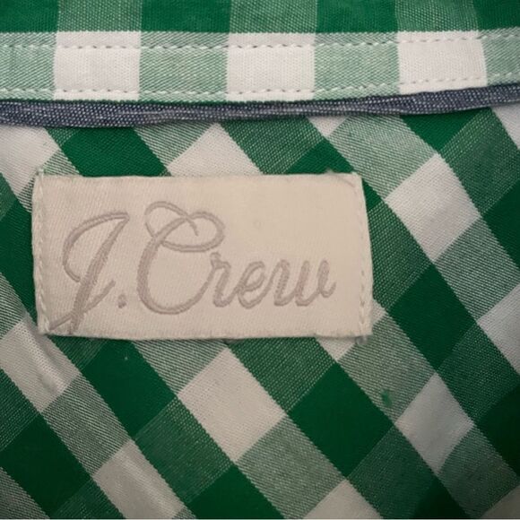 J.Crew Kelley Green and White Checked Shirt - Picture 7 of 9